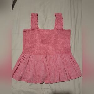 Maeve Pink Smocked Blouse